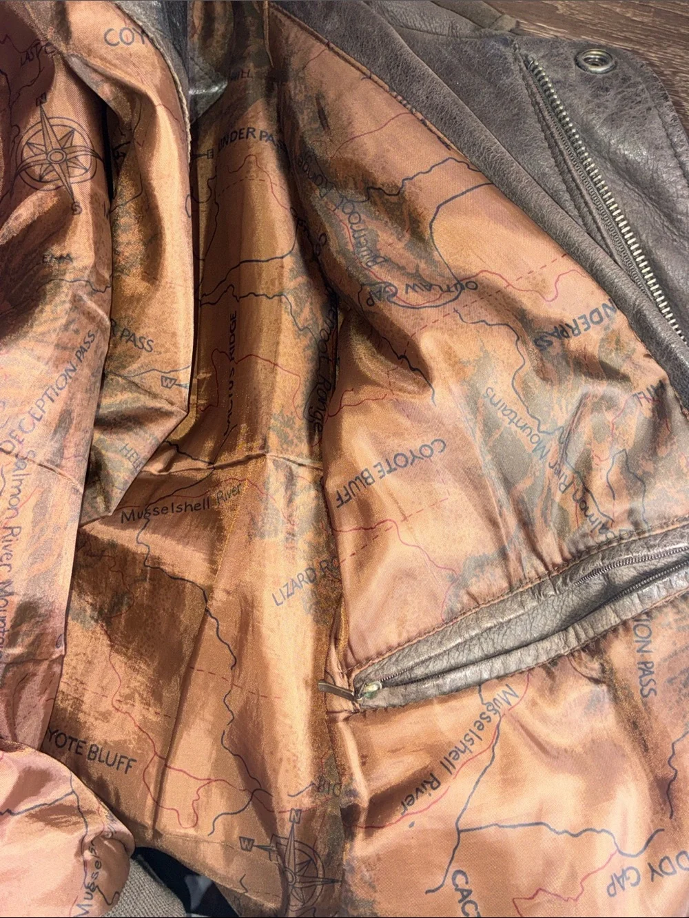 VINTAGE ROUNDTREE & YORKE LEATHER BOMBER MENS JACKET BROWN SIZE XL